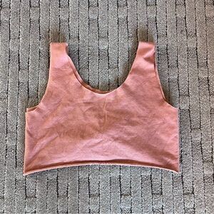 Women's Scoop Neck Twist Back Crop Tank Top or Bralette- Burnt Orange